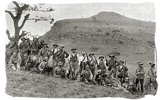 January 1900 photograph of Boer forces at Spionkop - Anglo Boer War in South Africa