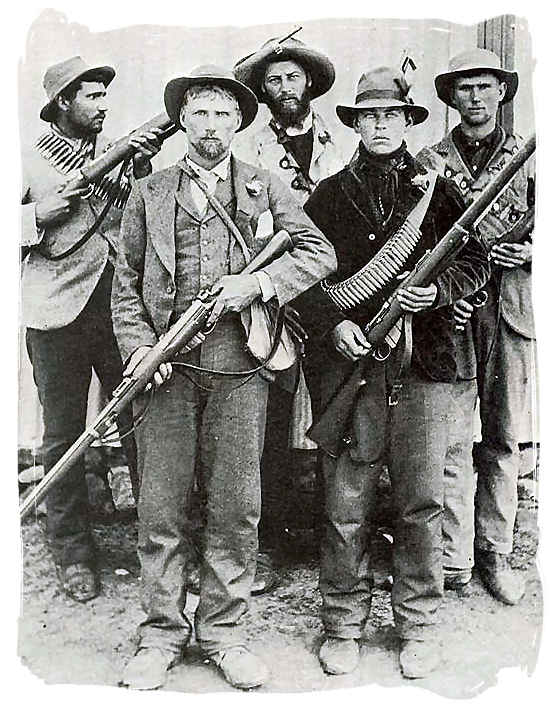 Boer guerrilla fighters during the Second Boer War - Anglo Boer war battlefields tours in South Africa.