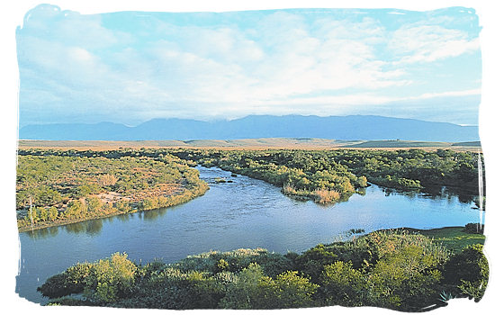 The Breede river, south western boundary of the Park