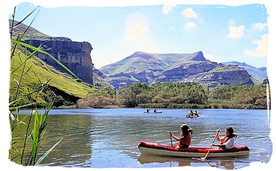Canoeing in the Golden Gate Highlands National Park