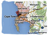 Map of Cape Town, South Africa