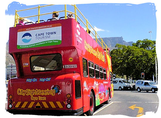 The highly popular Cape Town hop-on hop-off open top sightseeing bus - Cape Town Sightseeing Highlights of the Cape Peninsula South Africa