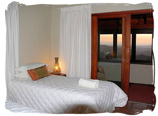 View of the bedroom in the chalets - Namaqualand National Park and the Namaqua flowers spectacle