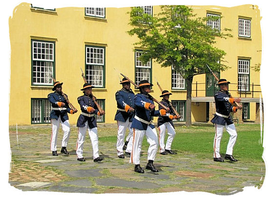 Castle guards on their way to the key ceremony - Castle of Good Hope, Dutch East India Company, Jan van Riebeeck