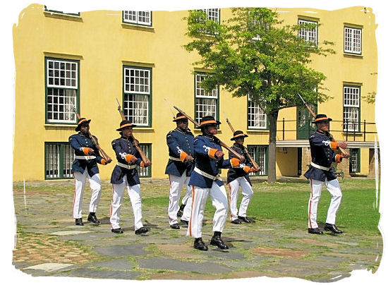 Castle guards on their way to the key ceremony - Castle of Good Hope, Dutch East India Company, Jan van Riebeeck