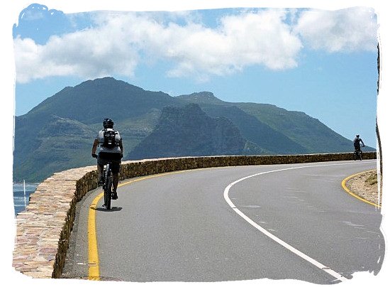 Enjoying the views from Chapman's Peak Drive from a mountain bike - Activity Attractions in Cape Town South Africa and the Cape Peninsula