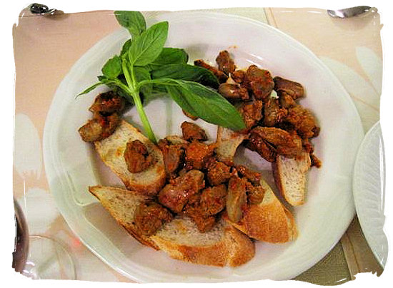 Peri-Peri chicken livers - Portuguese cuisine in South Africa