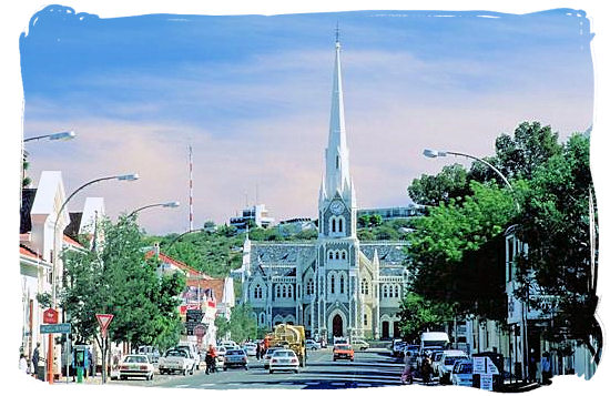 The beautiful Dutch Reformed Church at the end of Church street in Graaff-Reinet - Camdeboo National Park (previously Karoo Nature Reserve)