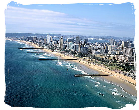 The beachfront of Durban's Golden Mile