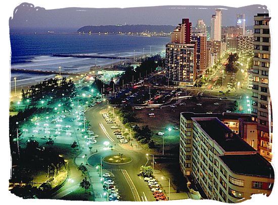 Enjoy the exuberant nightlife along the golden mile beachfront of Durban
