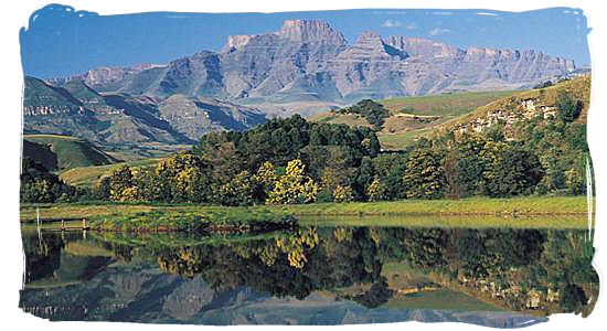 The spectacular uKhahlamba Drakensberg national park, a 2 hours drive from Durban