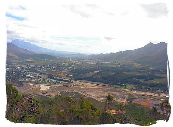 The Franschhoek valley where the French Huguenots settled themselves in 1689 - Jan van Riebeeck and the Cape Colony