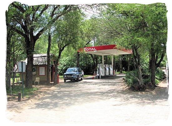 Petrol and diesel refuelling station at Orpen Camp in the Kruger National Park, South Africa
