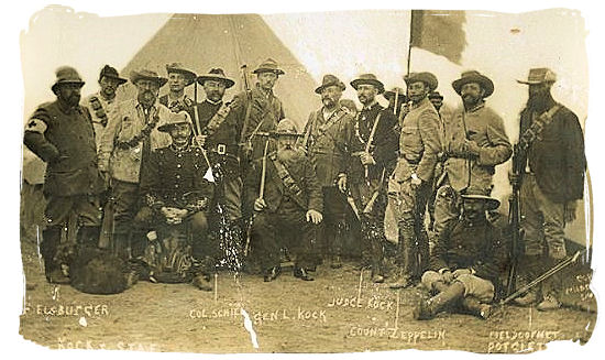 Boer general Johannes Kock and his personal staff at the battle of Elandslaagte - Anglo Boer war battlefields tours in South Africa.