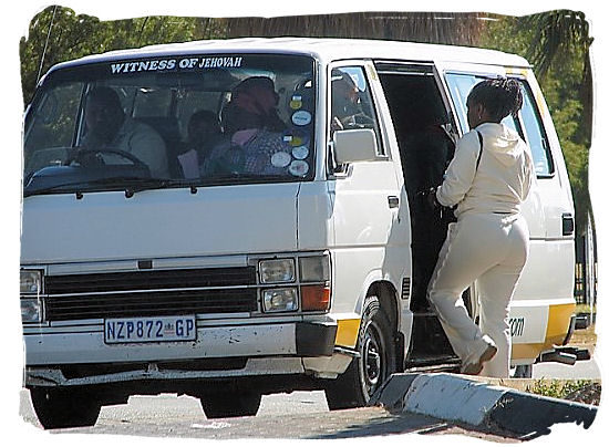 For a more authentically African way of getting around, hop onto a minibus taxi