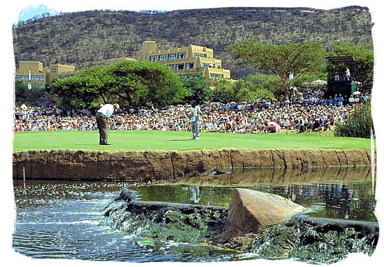 The annual world renowned one million dollar golf tournament at the Sun City resort - Big 3 of South African Sports, South Africa Sports Top Ten