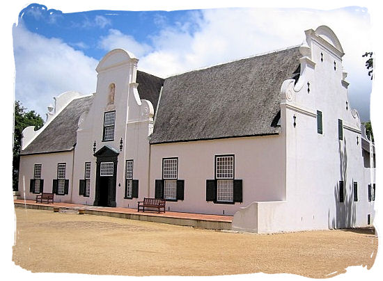 Groot Constantia manor house, a historic Cape Dutch building - Cape Town South Africa wine country, Wine tours in South Africa