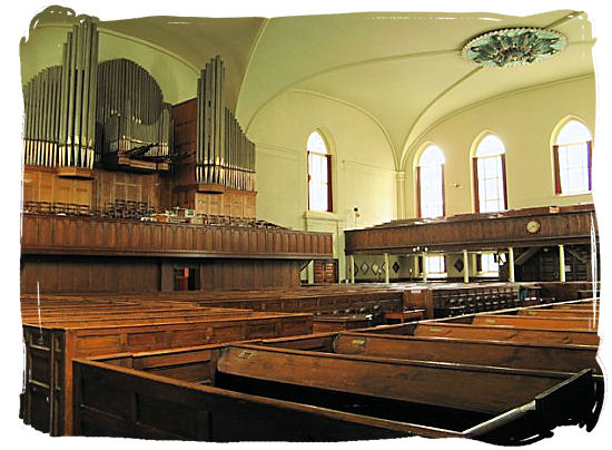 Interior of the Groote Kerk in Adderleystreet Cape Town - Religions in South Africa, South Africa religion overview