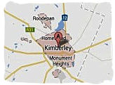 Map of Kimberley, South Africa