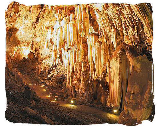 The interior of the Kromdraai caves, situated nearby the Sterkfontein caves in the “Cradle of Humankind” region, South Africa