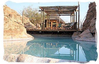 Swimming pool at the Leokwe rest camp in Mapungubwe National Park - Mapungubwe region