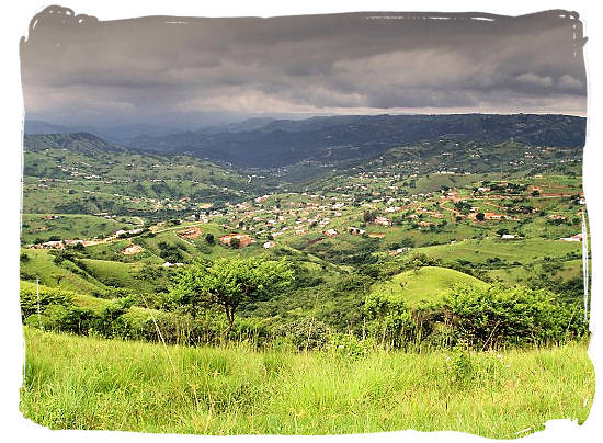 The Valley of a Thousand Hills in the heart of Zululand not far from Durban