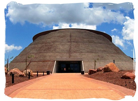 Front view of the state-of-the-art Maropeng museum and visitors' centre at the Cradle of Humankind World Heritage Site in Gauteng - Mpumalanga Museums in South Africa