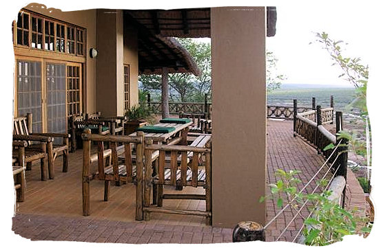 Olifants Restcamp, Kruger National Park, South Africa - Outdoor area of Nshawu guest house with stunning view