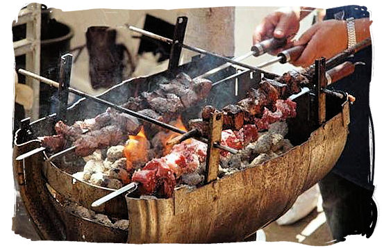 Espetada on the barbecue - Portuguese food cuisine in South Africa