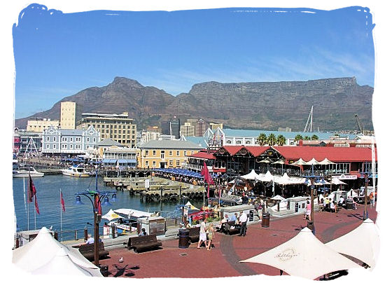 The Victoria & Alfred Waterfront with Table Mountain and Devils Peak as backdrop - City of Cape Town South Africa, Tours and Travel Guides