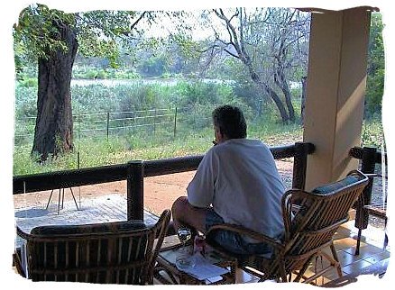 View from a cottage veranda at Sirheni camp