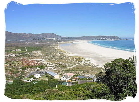 View of the beautiful Noordhoek beach from Chapman's Peak drive - Cape Town Sightseeing Highlights of the Cape Peninsula South Africa