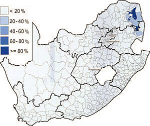 Area of the country where the Xitsonga language is dominant - languages of south africa, south african language